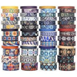 Floral Washi Tape Set, 56 Rolls Decorative Masking Tape for Journals & Crafts
