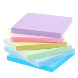 6 Pcs Fluorescent Color 3 x 3 Inch Sticky Note Pads Stickers Planner Sticker N