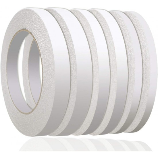 236 Yards Double Sided Tape for Crafts, 6 Rolls Two Sided Tapes for Arts