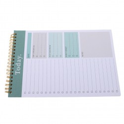 Daily Planner Spiral Notebook: Undated Lined Spiral Bound Journal