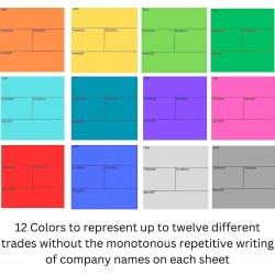 Set Pull Planning Last Planner Lean Construction Multi-Color Sticky Note Pad Tag