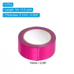 Metallic Washi Tape 15mm X 5m, 4 Pack Art Tapes Washi Self-Adhesive Light Red