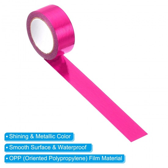 Metallic Washi Tape 15mm X 5m, 4 Pack Art Tapes Washi Self-Adhesive Light Red