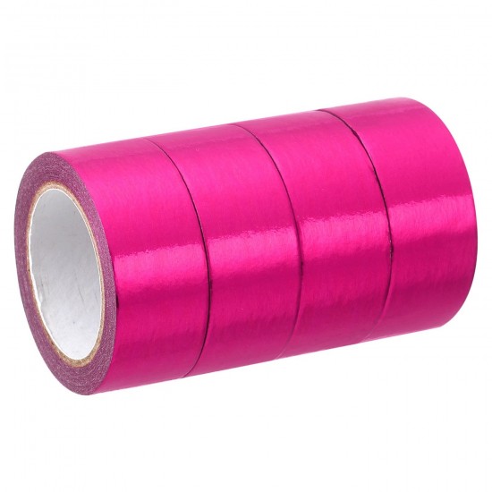 Metallic Washi Tape 15mm X 5m, 4 Pack Art Tapes Washi Self-Adhesive Light Red