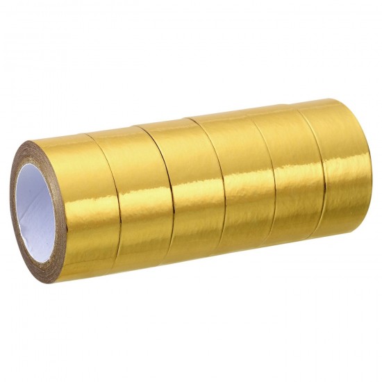 Metallic Washi Tape 15mm X 5m, 6 Pack Art Tapes Washi Self-Adhesive Gold Tone