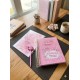 Girl Math Daily Planner Notebook Journal Gift Set W Pen & Stickers Pink