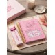 Girl Math Daily Planner Notebook Journal Gift Set W Pen & Stickers Pink