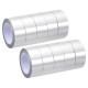 Metallic Washi Tape 15mm X 5m, 10 Pack Art Tapes Washi Self-Adhesive Silver Tone