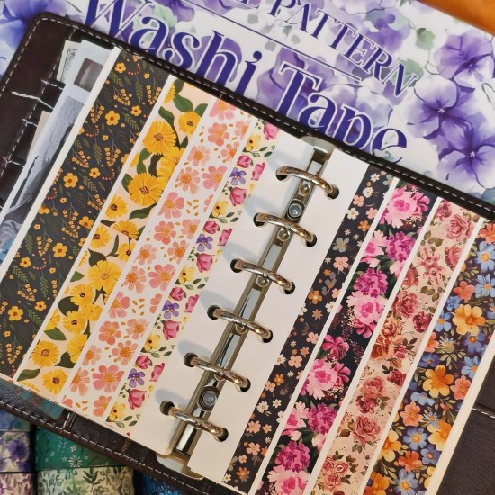 42 Rolls Vintage Floral Washi Tape Set - Decorative Tape for Scrapbooking, Journ