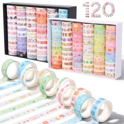 120 Roll Cute Washi Tape Set Aesthetic Masking Tape for Journaling Supplies