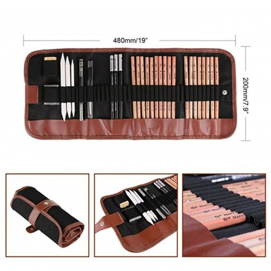 29pcs Professional Drawing Artist Kit Set Pencils and Sketch Charcoal Art Tools