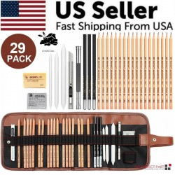 29pcs Professional Drawing Artist Kit Set Pencils and Sketch Charcoal Art Tools