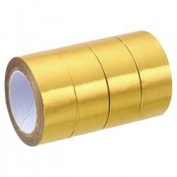 Metallic Washi Tape 15mm X 5m, 4 Pack Art Tapes Washi Self-Adhesive Gold Tone