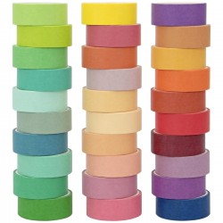 30 Rolls Washi Tape Set Decorative Colored Scrapbook Craft Journaling Tape