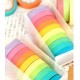 10pc Rainbow Writable Washi Tape Set Colorful Adhesive Masking Craft Tape Roll