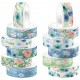12 Rolls Floral Design Washi Tape Decorative Scrapbooking Tape for Crafts