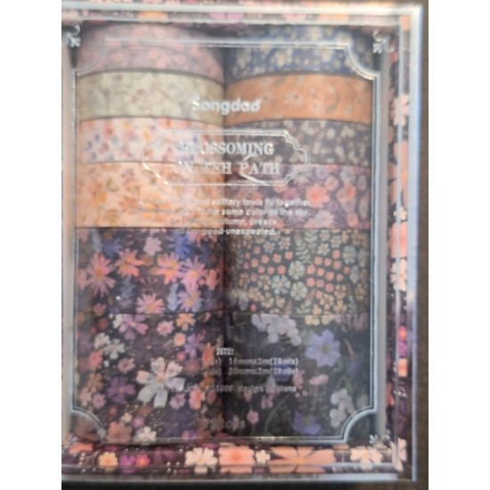 Floral Decorative Washi Tape Collection 12 Rolls Pack B