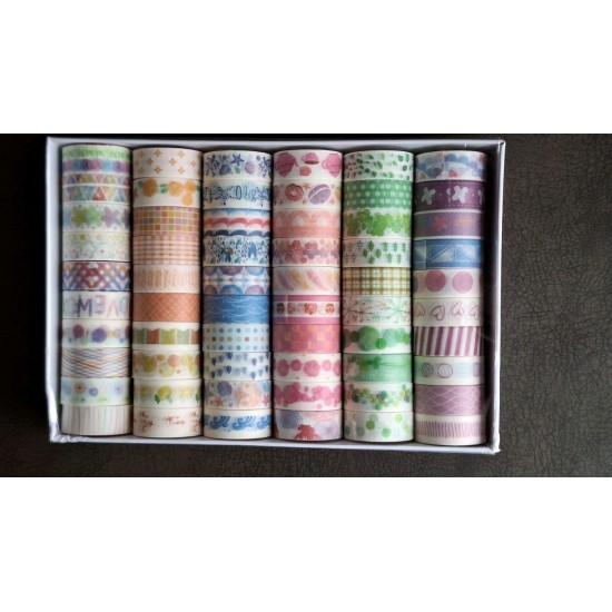 Kawaii 60 Rolls Multicolored Assorted Decorative Illusory Dream Washi Tape Set