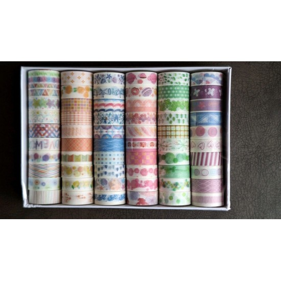 Kawaii 60 Rolls Multicolored Assorted Decorative Illusory Dream Washi Tape Set
