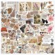 120pcs Vintage Stickers, Waterproof Scrapbook Aesthetic Sticker for Daily Planne
