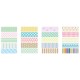 20 Rolls Cute Washi Tape Set Kawaii Basic Patterns Masking Decorative