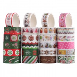 Christmas Decorative Washi Tapes 24 Rolls Pack Holiday Crafting Everyday