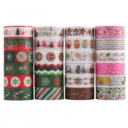 Christmas Decorative Washi Tapes 24 Rolls Pack Holiday Crafting Everyday