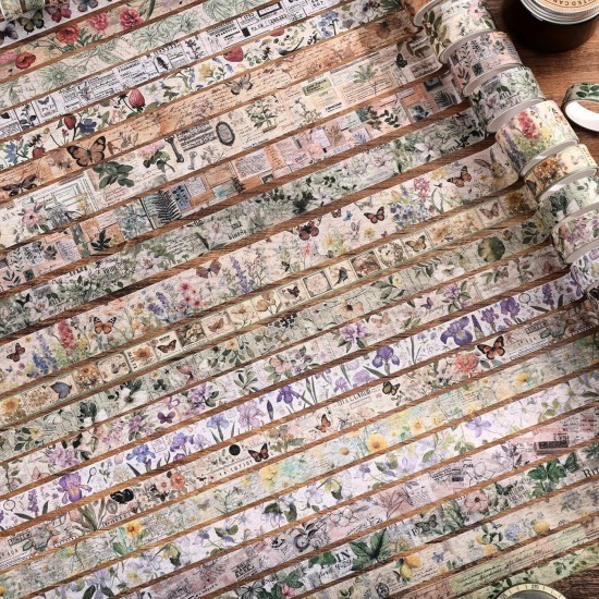 42 Rolls Vintage Washi Tape Set, Writable Decorative Tapes for Scrapbooking
