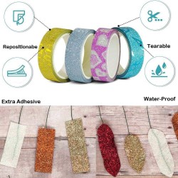Washi Tape Set 30 Rolls Kids Tape Decorative Masking Glitter Tape