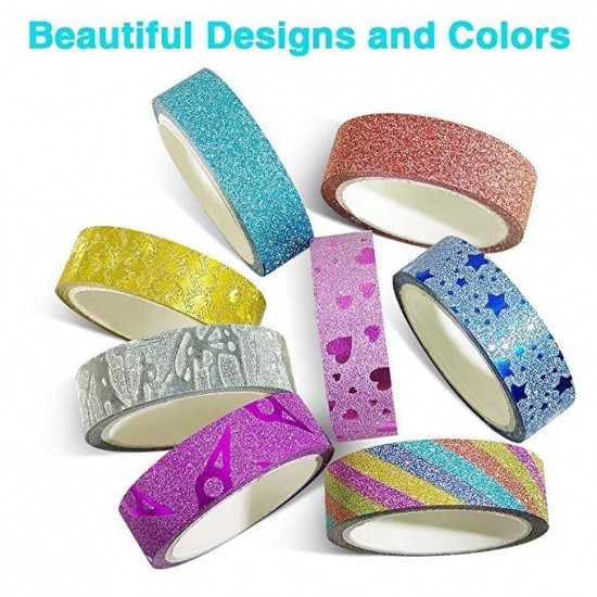 Washi Tape Set 30 Rolls Kids Tape Decorative Masking Glitter Tape