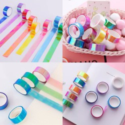 Washi Tape Set 20 Rolls Kids Tape Decorative Masking Holographic Scrapbook Tape