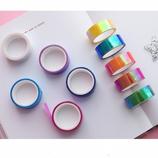 Washi Tape Set 20 Rolls Kids Tape Decorative Masking Holographic Scrapbook Tape
