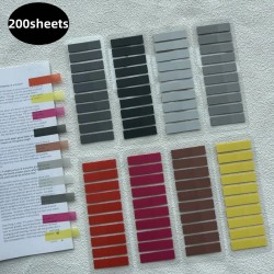 200 Pcs Transparent Colorful Index Creative Memo Pads Office School Stationery Se
