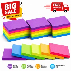 6 Pack Kawaii Sticky Notes Index Tabs Cute Memo Notepad School Office Stationery