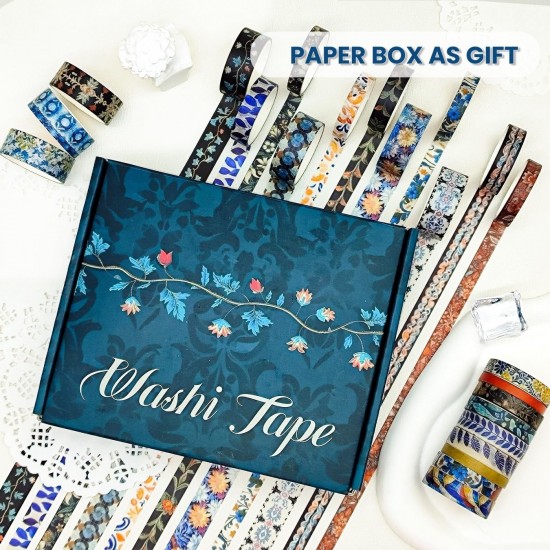 Floral Washi Tape Set 56 Rolls Colored Decorative Masking Tapes Craft DIY