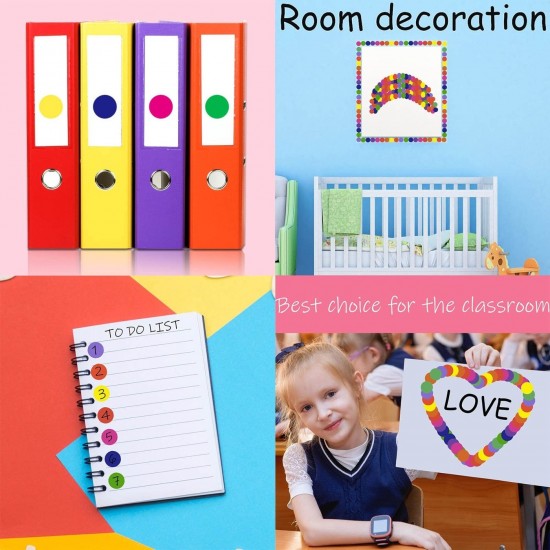 1400 Pcs Colored Dot Stickers Round Color Coding Labels Classroom Must Haves