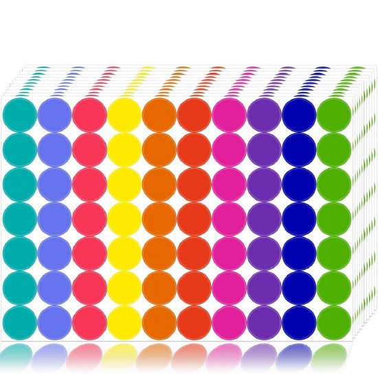 1400 Pcs Colored Dot Stickers Round Color Coding Labels Classroom Must Haves