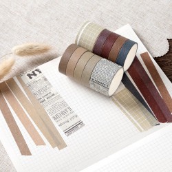 10 Rolls Basic Colors Washi Tape Series Washi Tape Sample Gift Box Set
