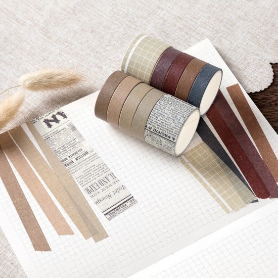 10 Rolls Basic Colors Washi Tape Series Washi Tape Sample Gift Box Set
