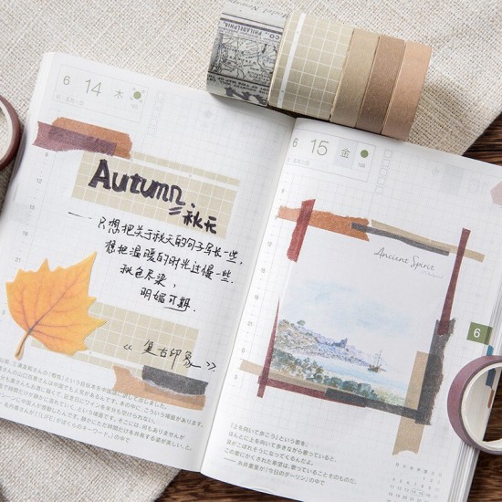 10 Rolls Basic Colors Washi Tape Series Washi Tape Sample Gift Box Set
