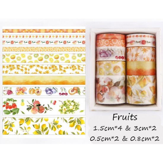 10 Rolls Sample Set Color Series Washi Tape