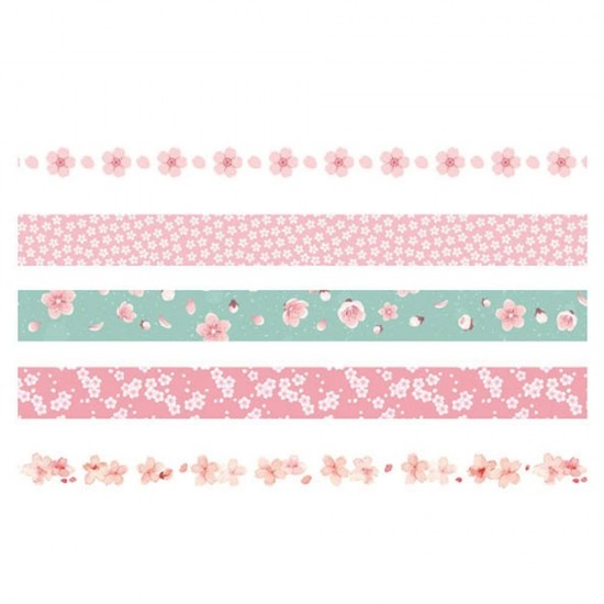 5 Rolls Washi Tape Set Creative Basic Skinny Decorative Tapes for Arts, DIY C