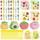 Fruit Stationery Party Gift - 24 Pack Back to School Set with Pens, Sticky Notes