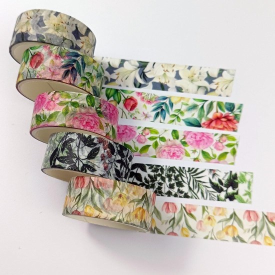 20 Rolls Washi Tape Set,Floral Washi Tape for Journaling, Assorted Sizes Floral