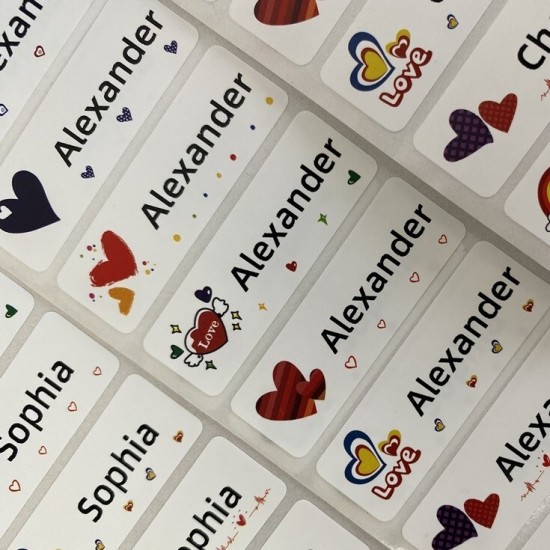 50pcs Name Stickers Personalized Sticker Large Size Cute Tag School Kids Teacher