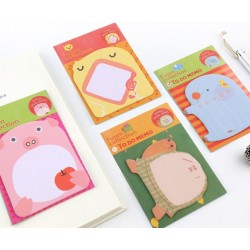 Sticker Cute Animal Sticky Notes Notepad Memo Pads Cat Turtle Stationery Paper