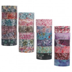 24 Rolls Aesthetic Stickers Vintage Washi Tape Journal Supplies Flowers Tapes