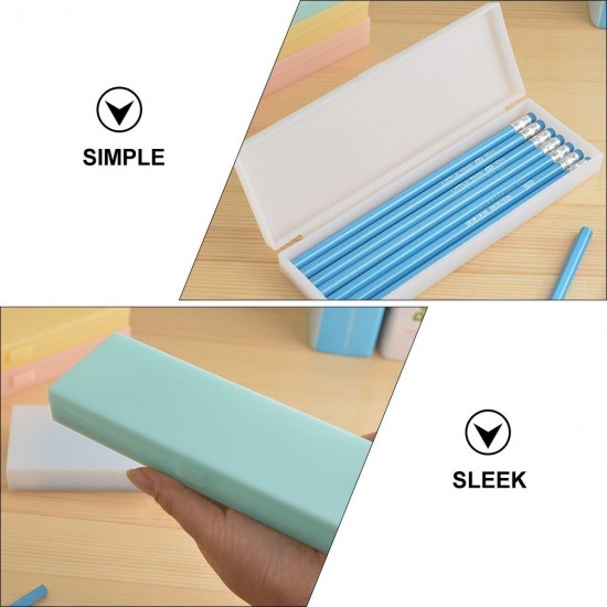 4 Pcs Pencil Box Clear Boxes Translucent Case Stationery