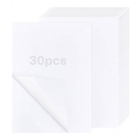 Adhesive Sheets 30pcs A4 Double Sided Clear Sticky Craft Tape Sheets DIY
