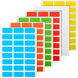 6Packs Reusable Colored Sticker Labels for Containers Office Use Easy Peel Off